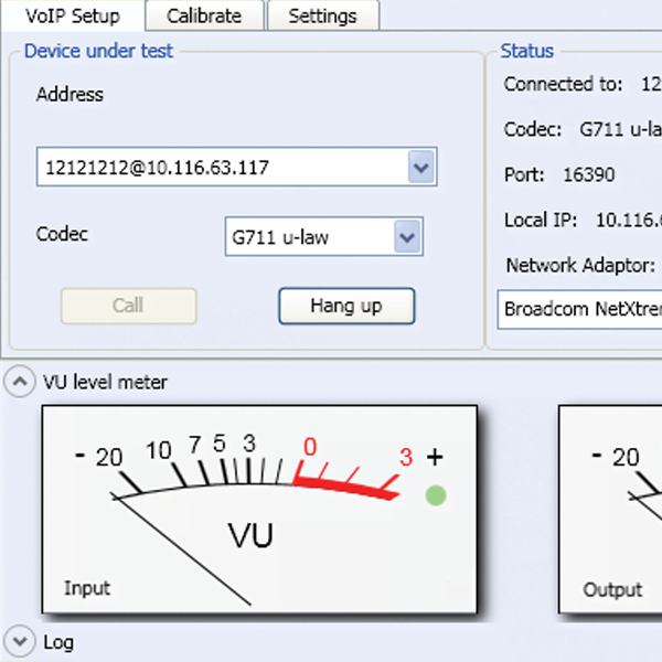 BZ-5828 VoIP phone testing interface